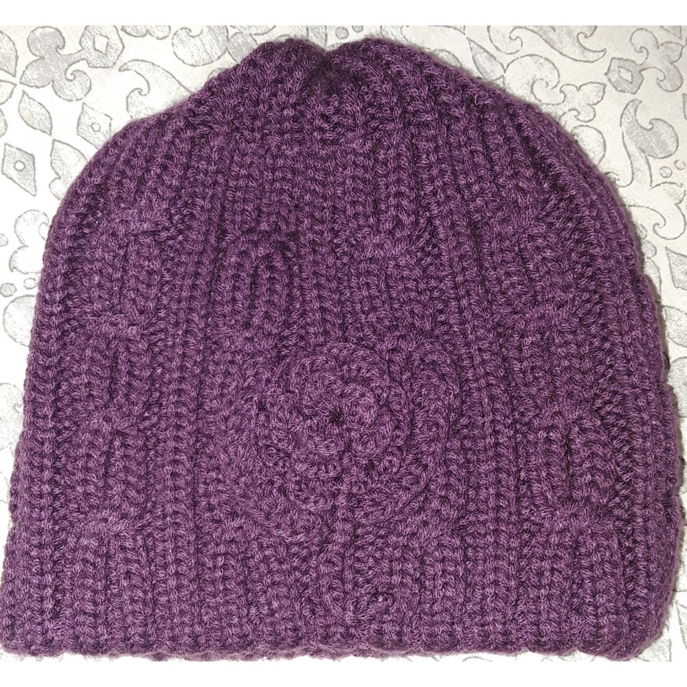 Eggplant Warm Knit Beanie